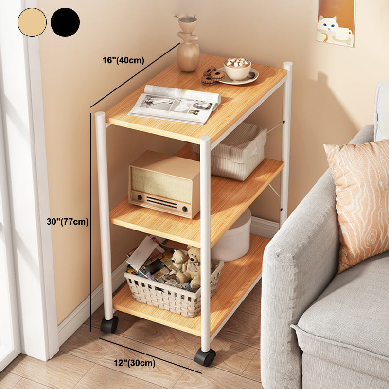 Wood Bookshelf, Multi Tiers Contemporary Bookcase for Bedroom