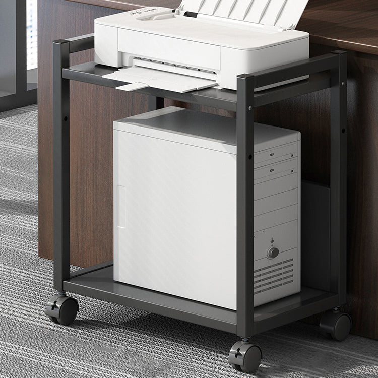 Wood and Metal Bookshelf, Multi Tiers Contemporary Bookcase for Office