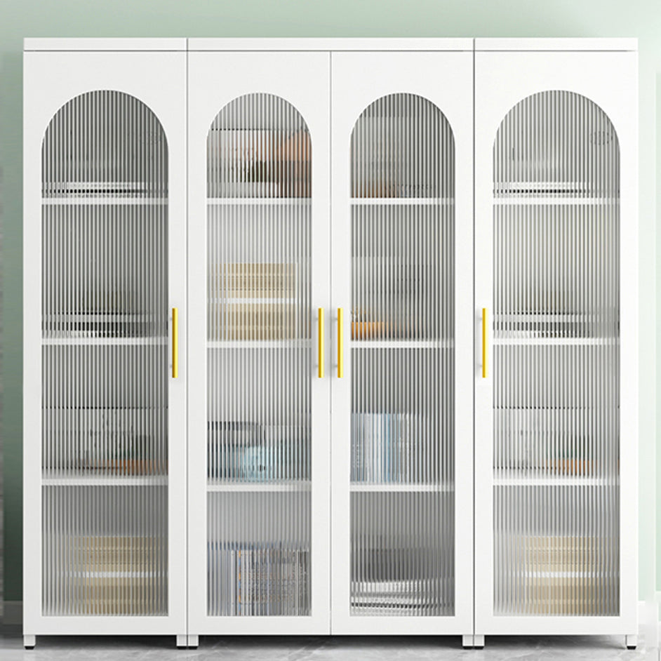 Modern Steel Bookcase, Glass Door Closed Back Bookshelf for Any Room