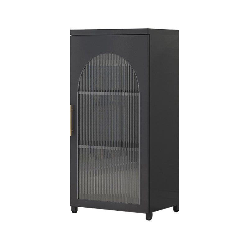 Modern Steel Bookcase, Glass Door Closed Back Bookshelf for Any Room