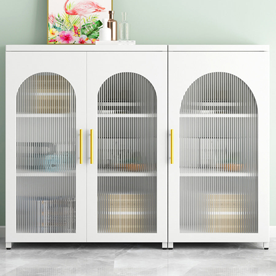 Modern Steel Bookcase, Glass Door Closed Back Bookshelf for Any Room