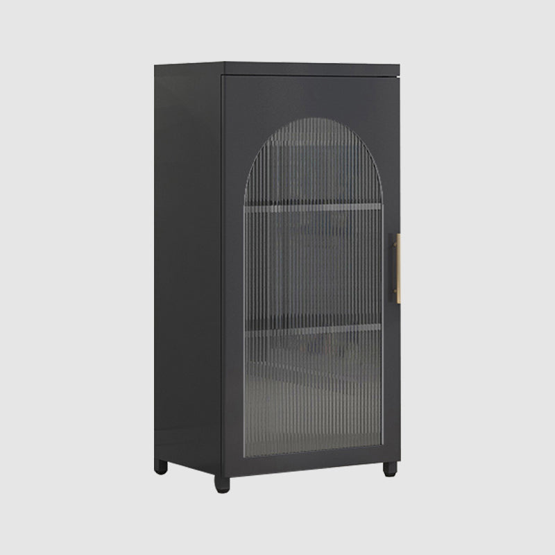 Modern Steel Bookcase, Glass Door Closed Back Bookshelf for Any Room