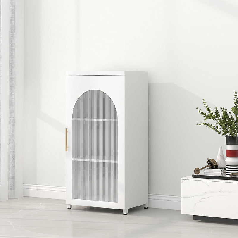 Modern Steel Bookcase, Glass Door Closed Back Bookshelf for Any Room