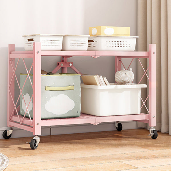 Modern Metal Bookcase, Geometric Open Back Bookshelf for Any Room