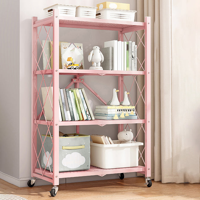 Modern Metal Bookcase, Geometric Open Back Bookshelf for Any Room