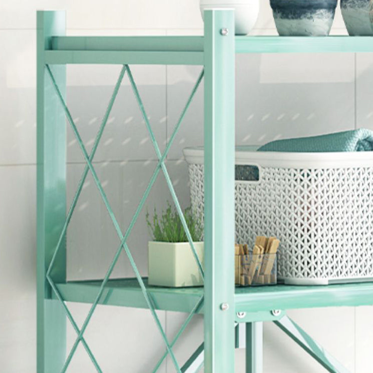 Modern Metal Bookcase, Geometric Open Back Bookshelf for Any Room