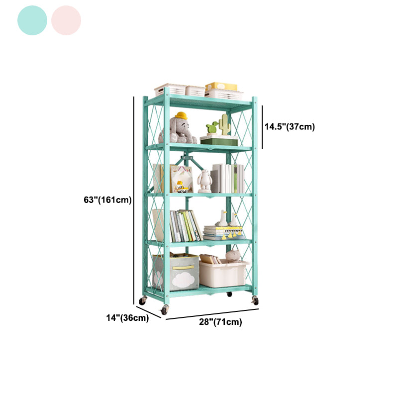 Modern Metal Bookcase, Geometric Open Back Bookshelf for Any Room