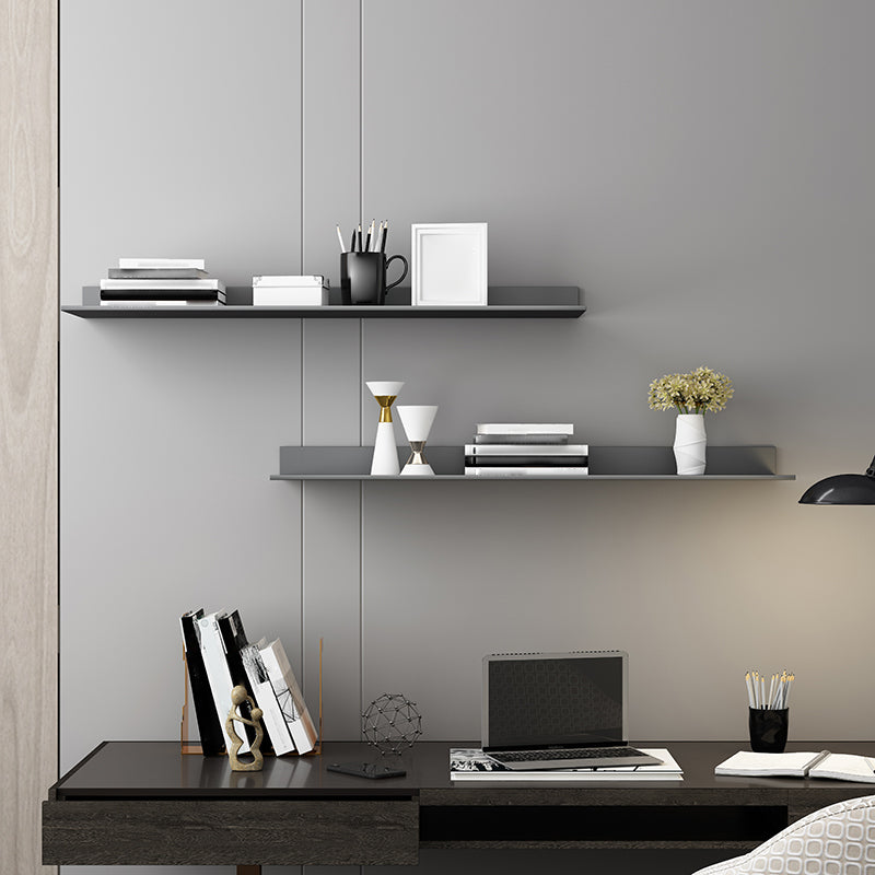 Metal Bookshelf Wall Mounted Contemporary Bookcase for Home Office