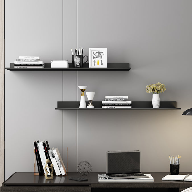 Metal Bookshelf Wall Mounted Contemporary Bookcase for Home Office