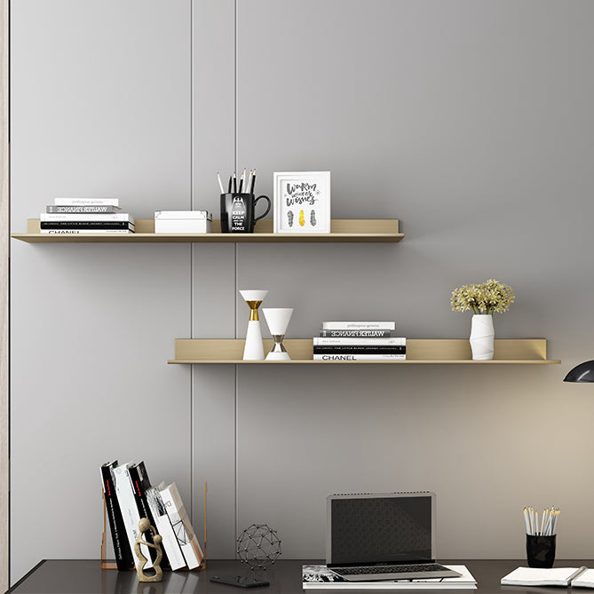 Metal Bookshelf Wall Mounted Contemporary Bookcase for Home Office
