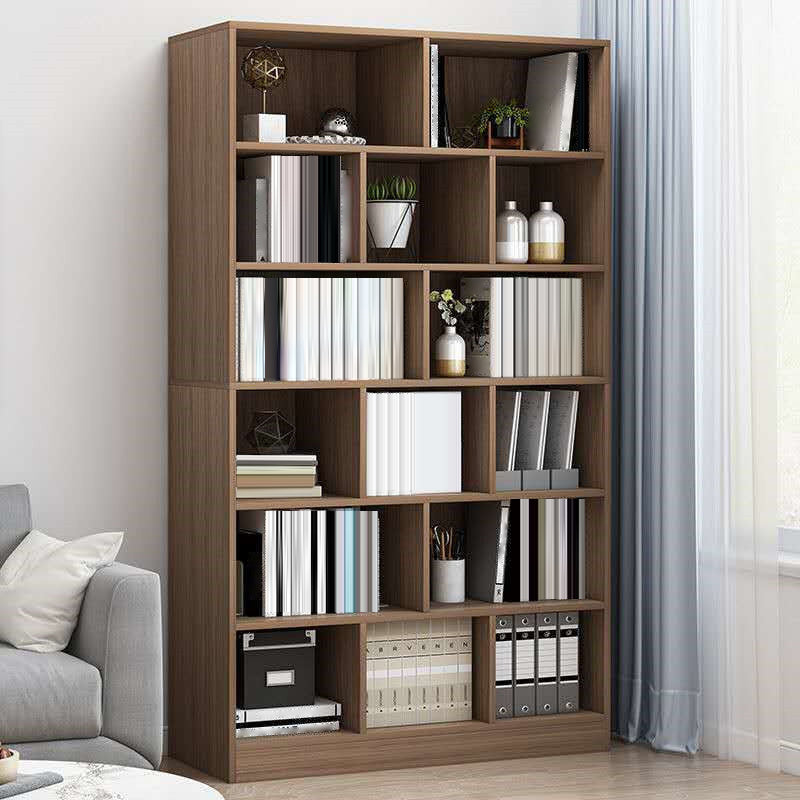 Closed Wooden Bookcase Modern Home Bedroom Living Room Standard Bookshelf
