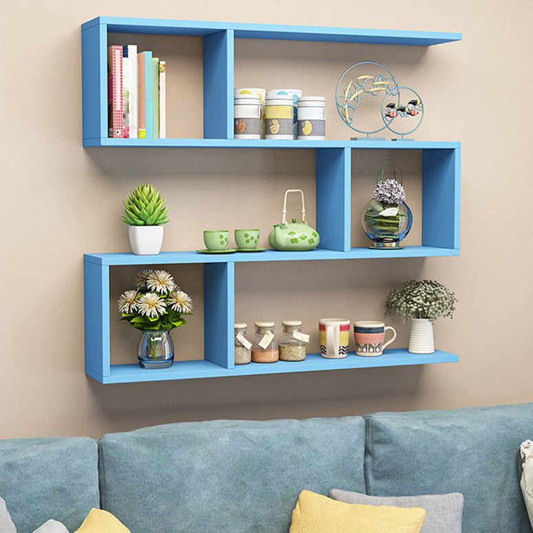 Modern Artificial Wood Bookcase, Geometric Bookshelf for Any Room