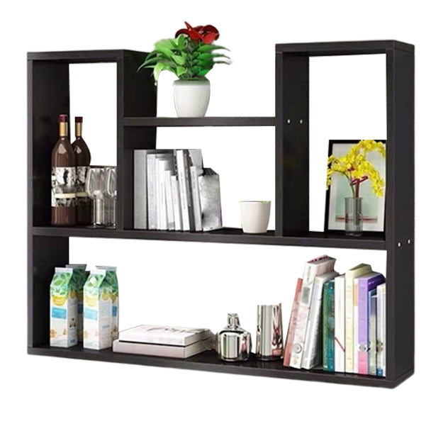 Modern Floating Book Shelf Wall Mounted Manufactured Wood Bookcase