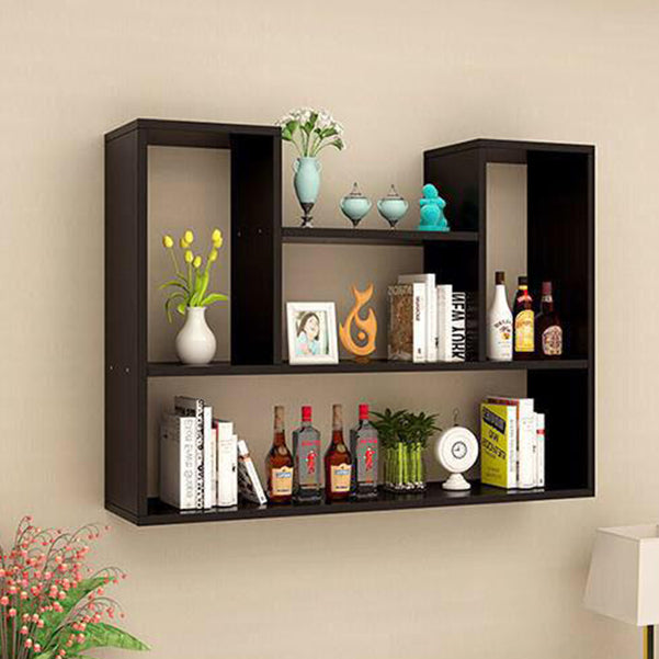 Modern Floating Book Shelf Wall Mounted Manufactured Wood Bookcase