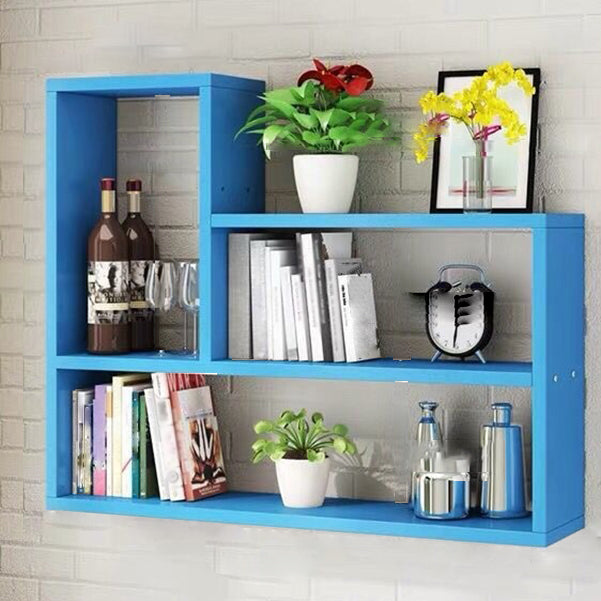 Modern Floating Book Shelf Wall Mounted Manufactured Wood Bookcase