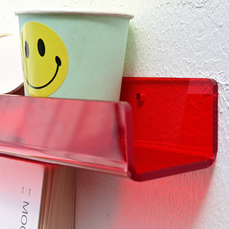 Acrylic Wall Mounted Storage Bookshelf 23.5"L Modern Bookcase for Home