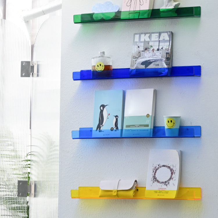 Acrylic Wall Mounted Storage Bookshelf 23.5"L Modern Bookcase for Home