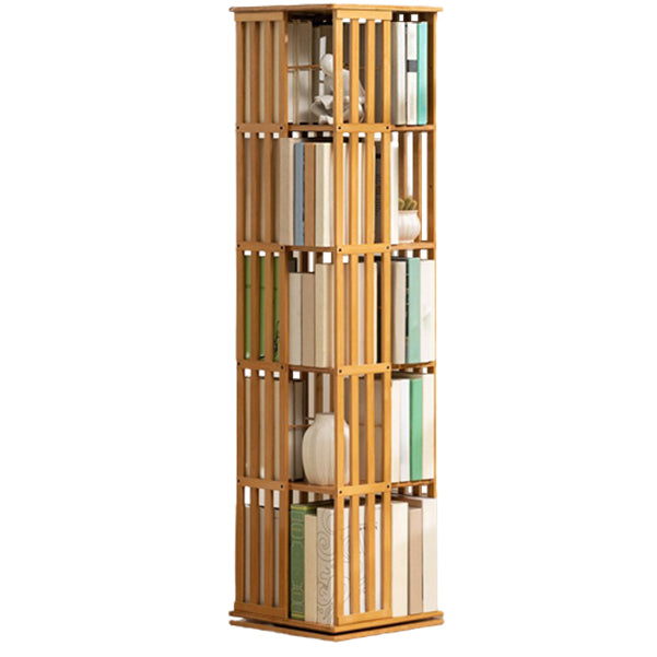 Rotatable Storage Bookshelf Modern Geometric Closed Back Bookcase
