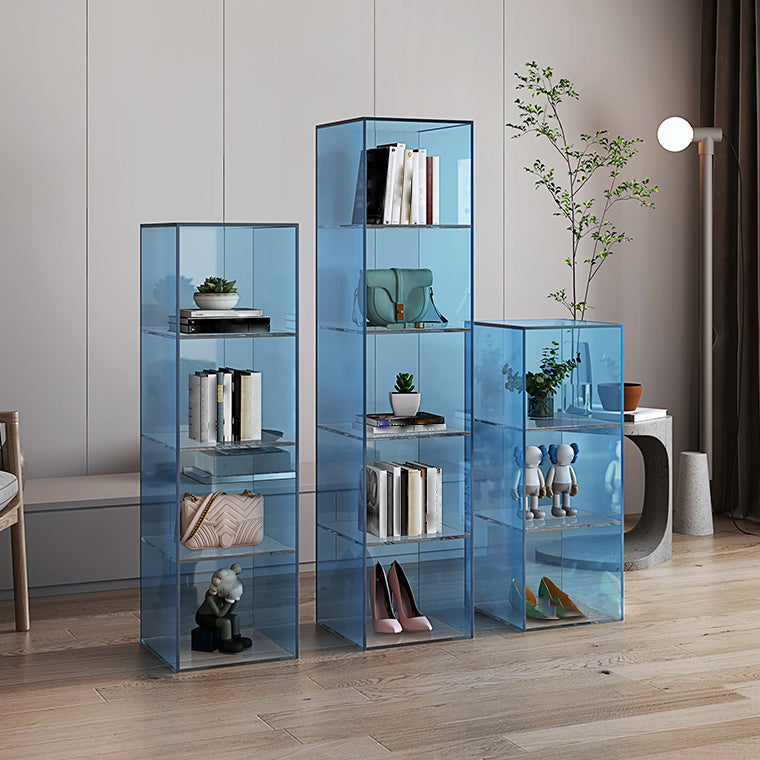 Closed Back Storage Bookshelf Scandinavian Standard Acrylic Bookcase