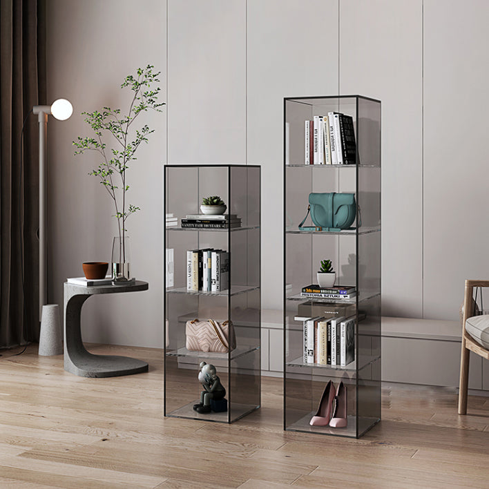 Closed Back Storage Bookshelf Scandinavian Standard Acrylic Bookcase