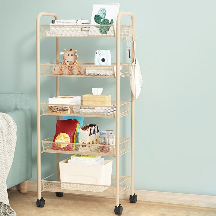 Modern Iron Bookcase, 10.5" W Geometric Bookshelf for Any Room