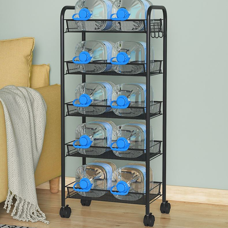 Modern Iron Bookcase, 10.5" W Geometric Bookshelf for Any Room