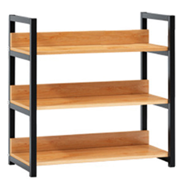 Open Metal Wooden Bookcase Modern Home Living Room Bookshelf