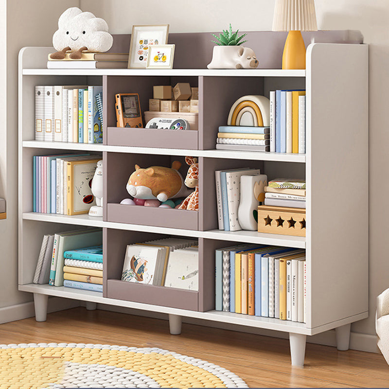 4-Tier Contemporary Bookshelf Standard Engineered Wood Bookcase 11.8" Wide