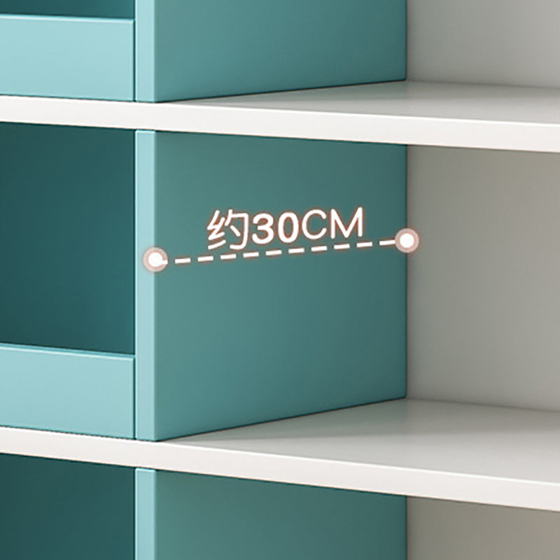 4-Tier Contemporary Bookshelf Standard Engineered Wood Bookcase 11.8" Wide