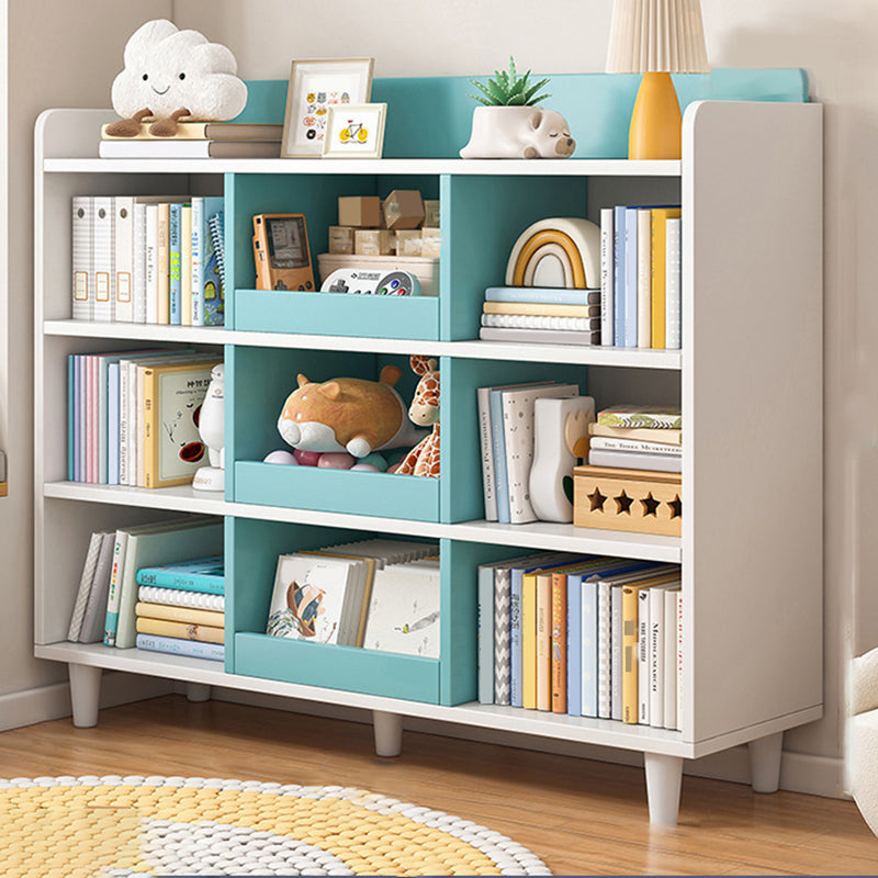 11.8"H Modern Bookshelf Engineered Wood 4-Shelf Standard Bookcase for Home Office