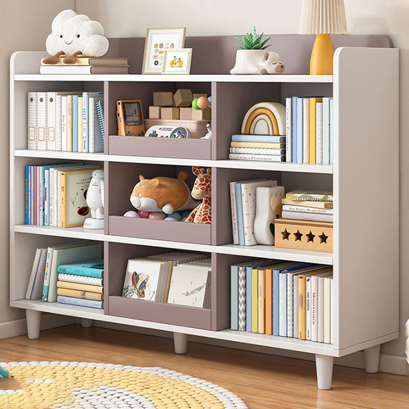 11.8"H Modern Bookshelf Engineered Wood 4-Shelf Standard Bookcase for Home Office