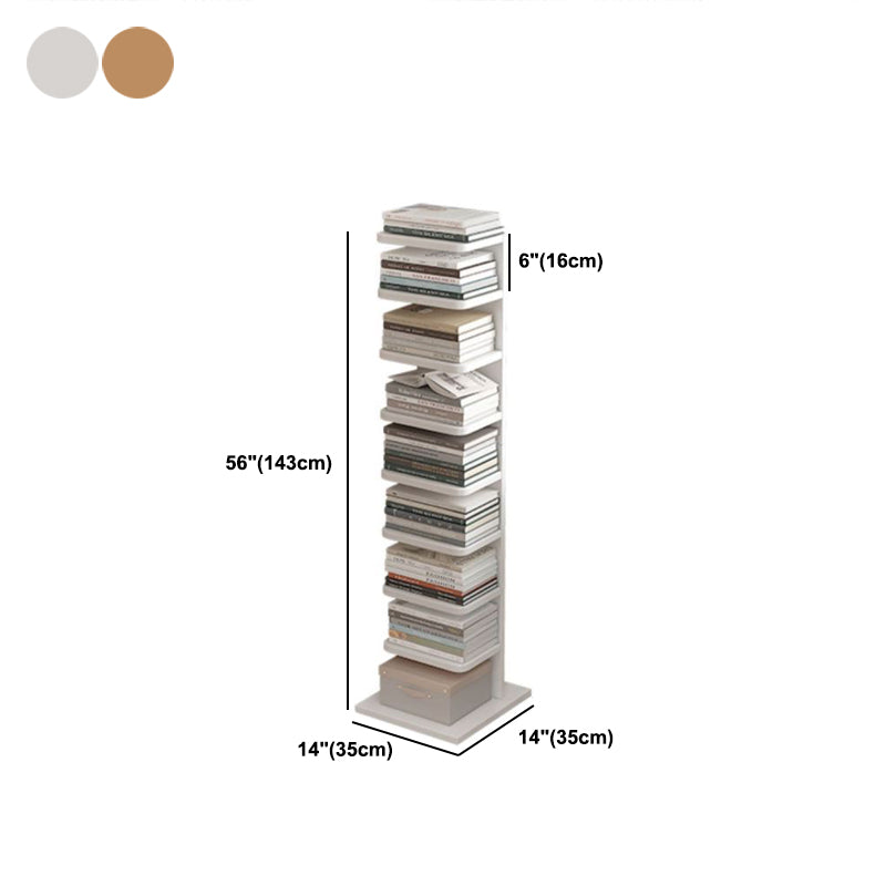 13.78"W Bookcase Contemporary Style Bookshelf for Home and Office