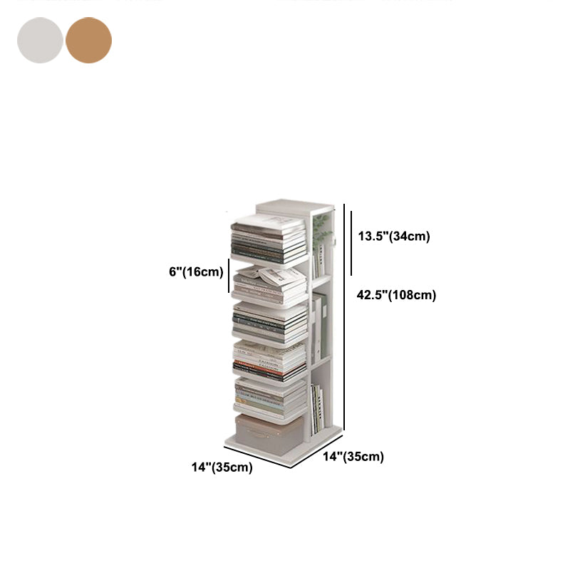 13.78"W Bookcase Contemporary Style Bookshelf for Home and Office