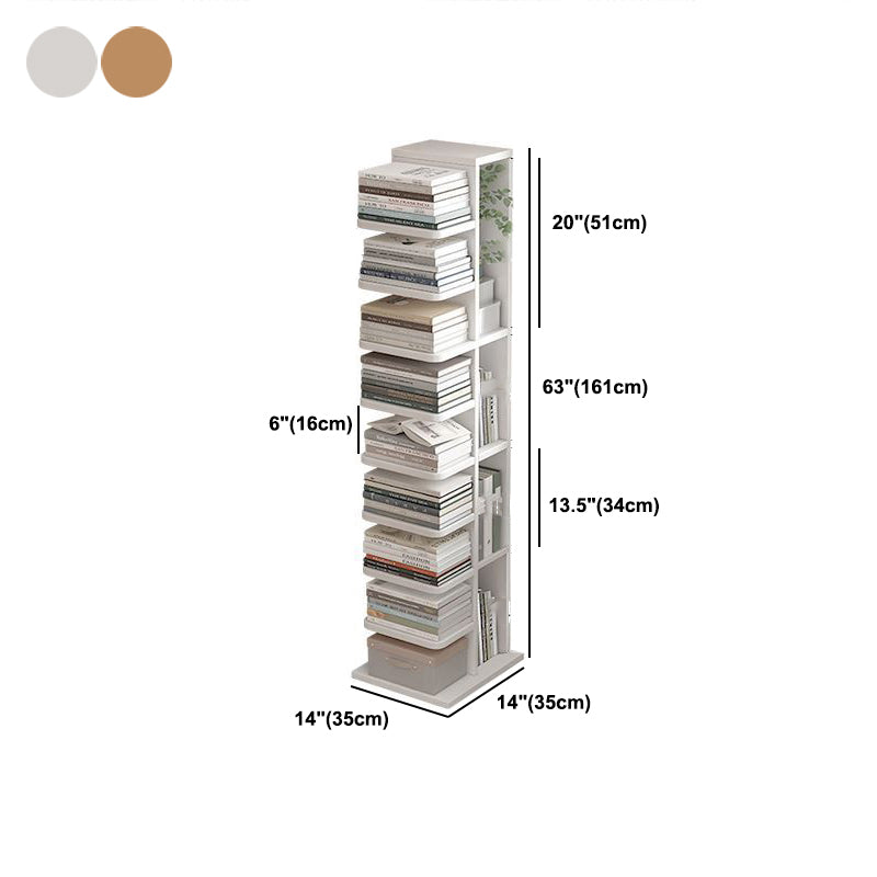 13.78"W Bookcase Contemporary Style Bookshelf for Home and Office