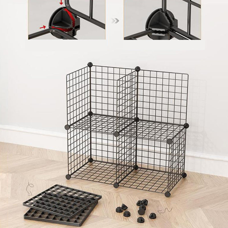 Contemporary Metal Bookcase Closed Back Bookshelf for Living Room