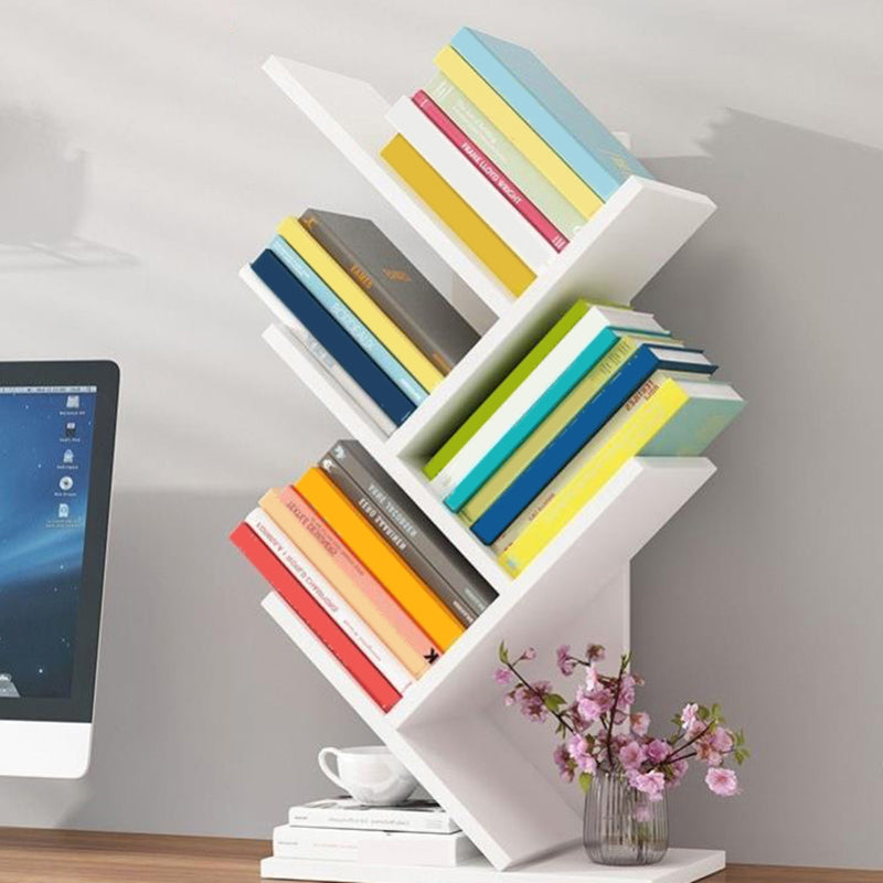 Closed Back Contemporary Style Bookshelf Wood Bookcase for Home