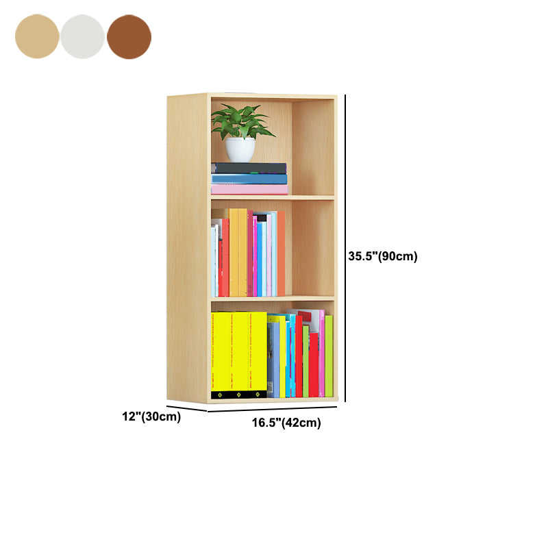 Modern Engineered Wood Bookcase Standard Closed Back Bookshelf