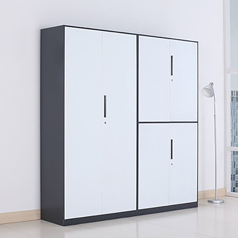 Modern Stainless Steel Bookcase Standard With Doors Shelf for Home Office