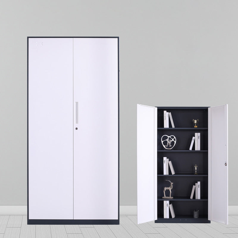 Modern Stainless Steel Bookcase Standard With Doors Shelf for Home Office