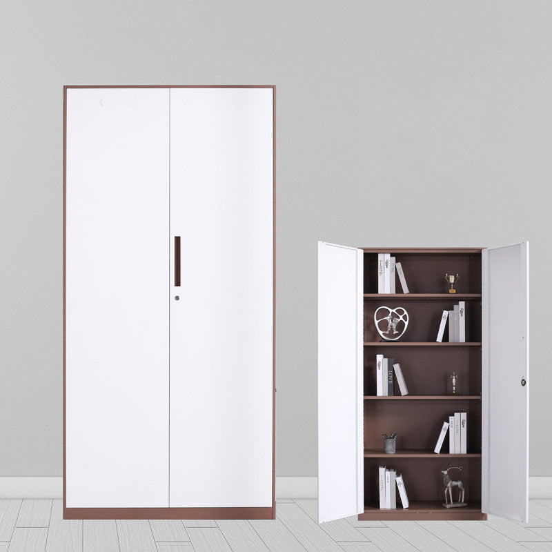 Modern Stainless Steel Bookcase Standard With Doors Shelf for Home Office