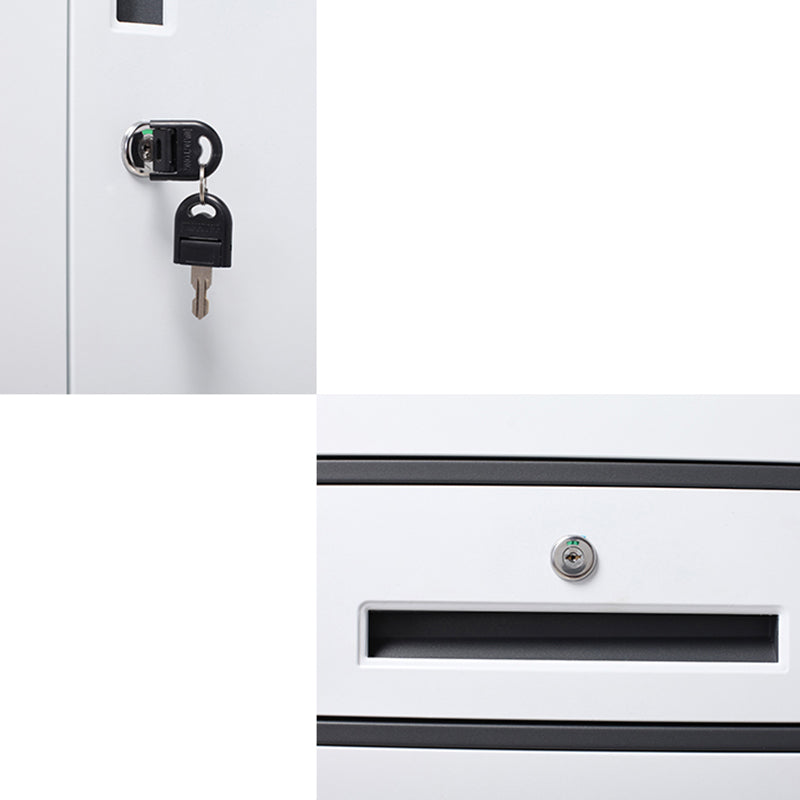 Modern Stainless Steel Bookcase Standard With Doors Shelf for Home Office