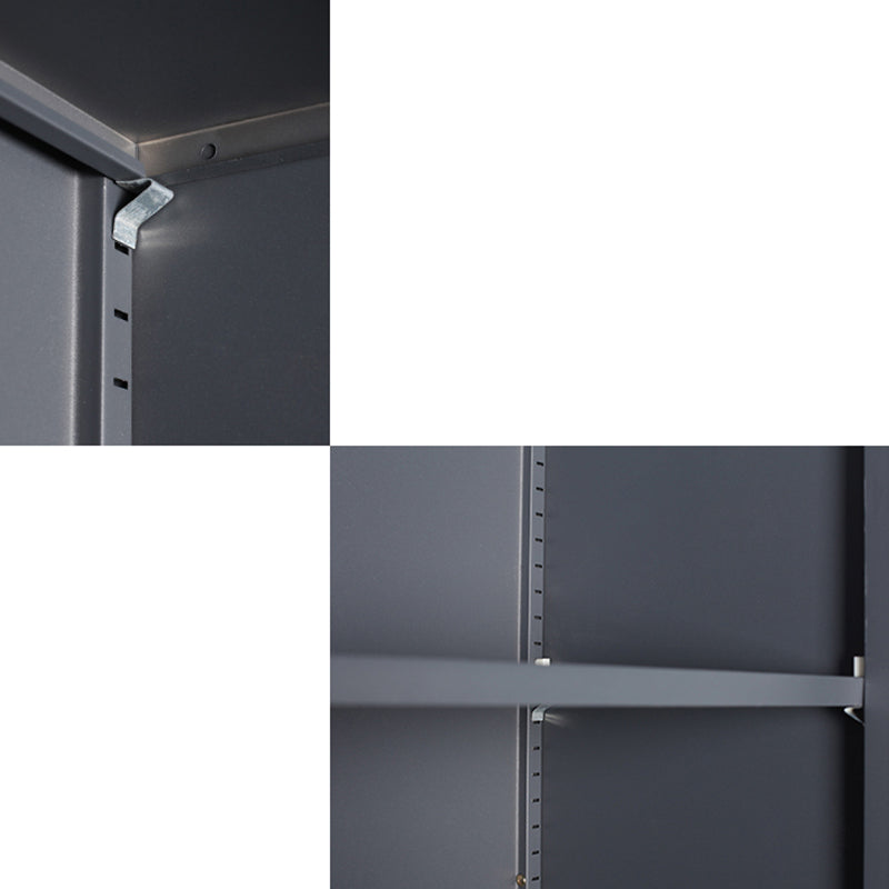 Modern Stainless Steel Bookcase Standard With Doors Shelf for Home Office