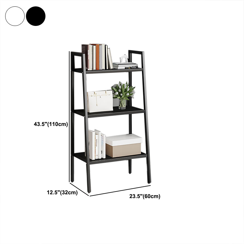 Contemporary Open Bookcase Metal Ladder Bookshelf for Kitchen