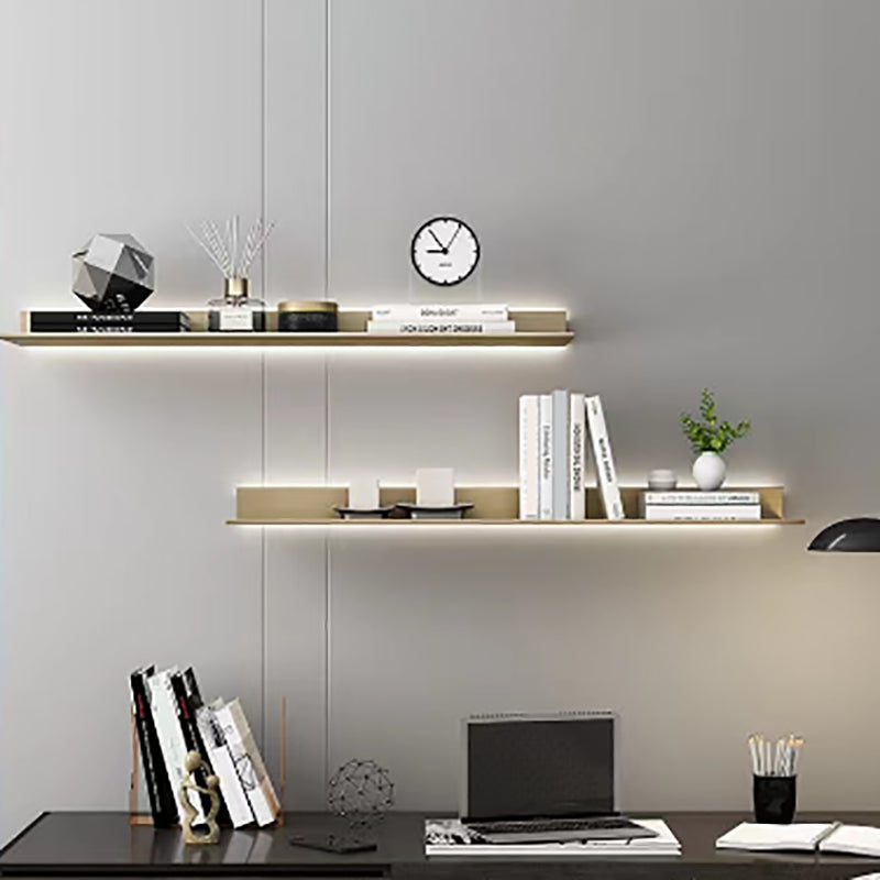 Modern Metal Bookcase Wall Mounted Floating Bookshelf for Living Room