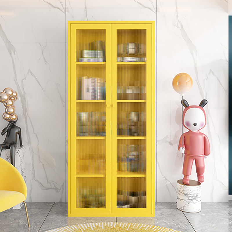 Modern Metal Bookcase Standard Closed Back Shelf with Rectangular Shelves