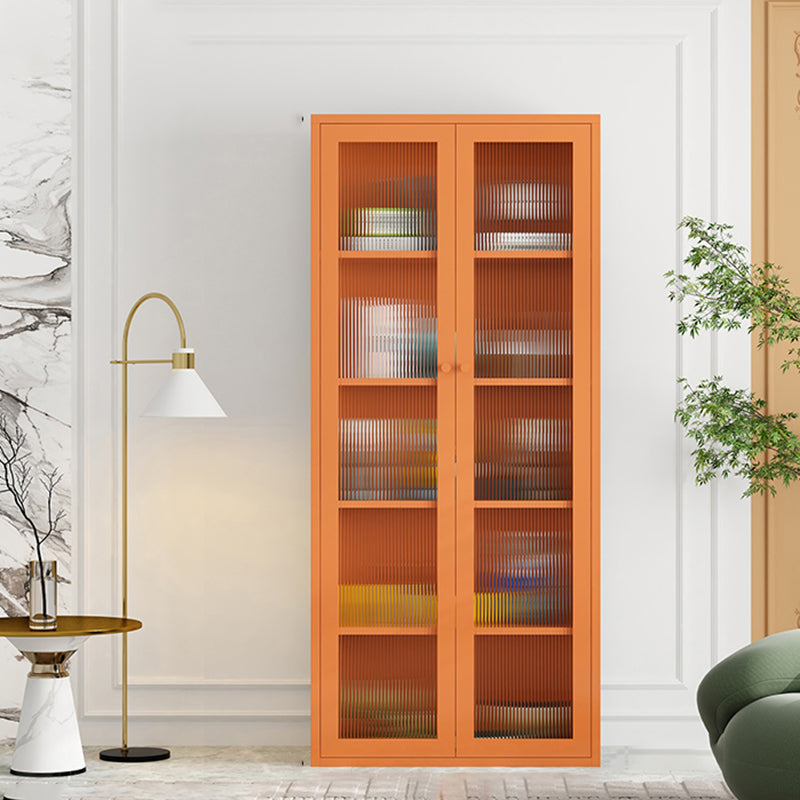 Modern Metal Bookcase Standard Closed Back Shelf with Rectangular Shelves