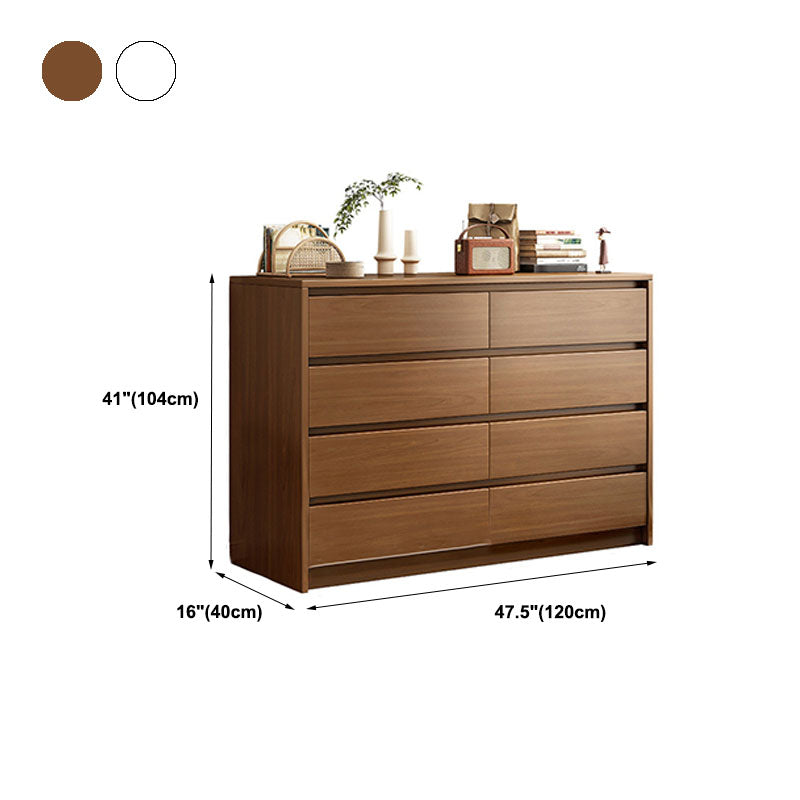 16" D Storage Chest Modern Wood Storage Chest in White and Brown