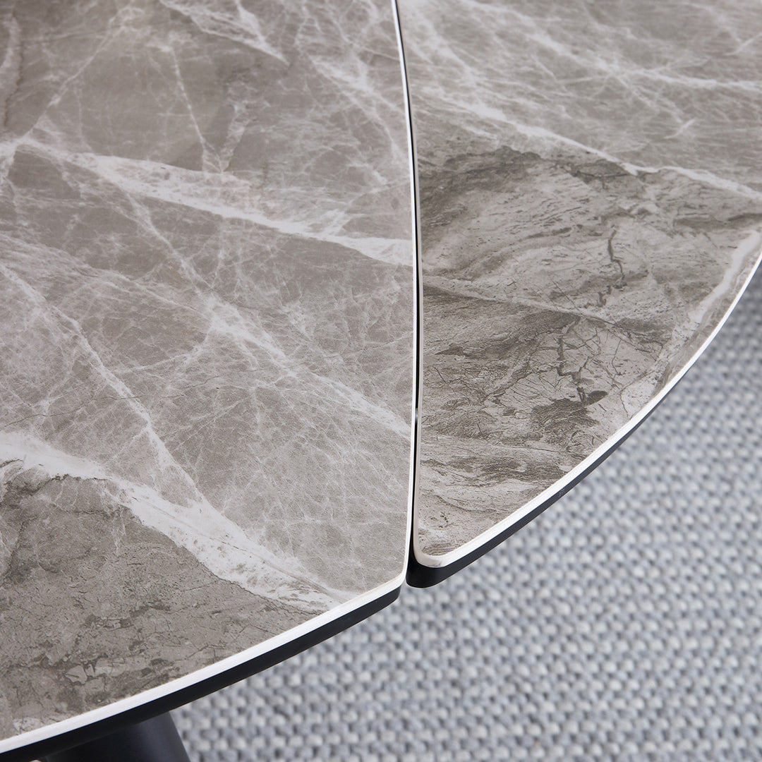 Modern Gray Sintered Stone Dining Table Set 1/4/5/7 Pieces Dining Set for Home Use