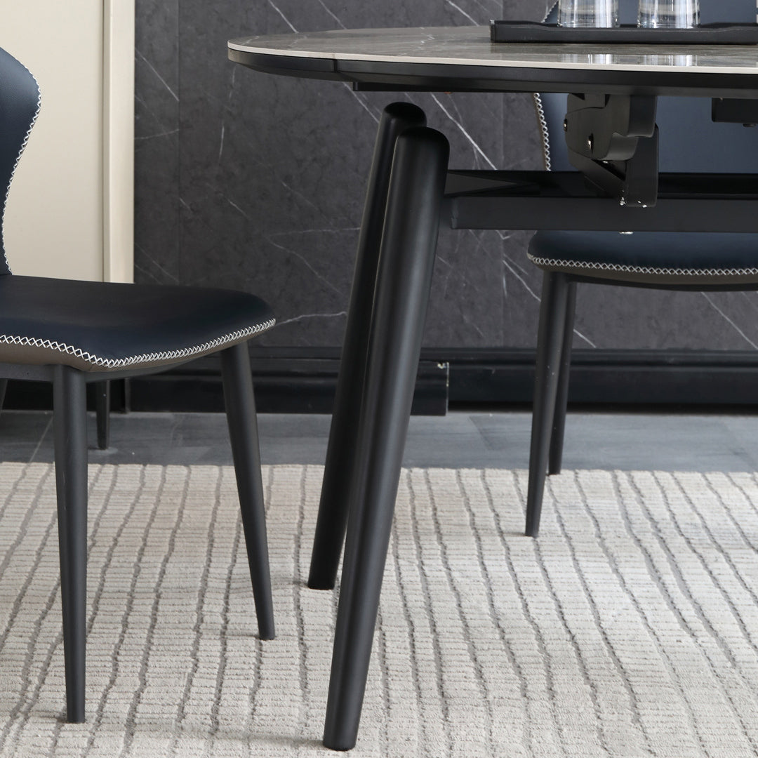 Modern Gray Sintered Stone Dining Table Set 1/4/5/7 Pieces Dining Set for Home Use