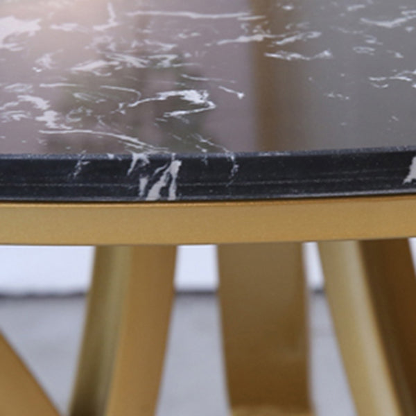Traditional Luxury Dining Table Artificial Marble Round Table for Home